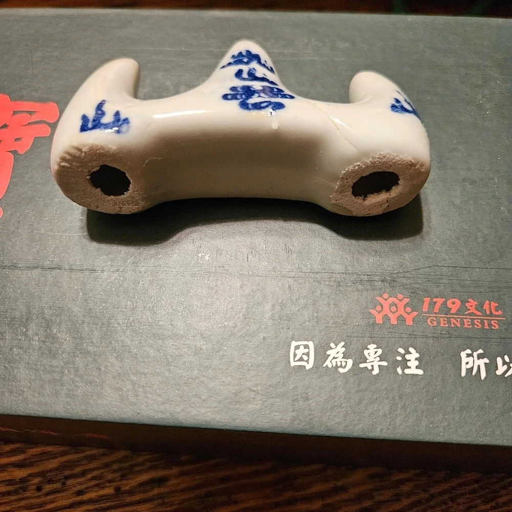 Chinese Calligraphy‎ Set 2 Brushes Ceramic Mountain Rest Instruction Book